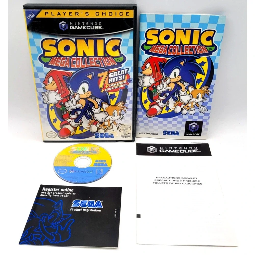 Sonic Mega Collection (Nintendo GameCube, 2002) CIB COMPLETE IN BOX